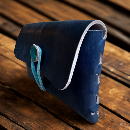 The Bad Betty "Cross" Body Bag/Wristlet Blackish Blue