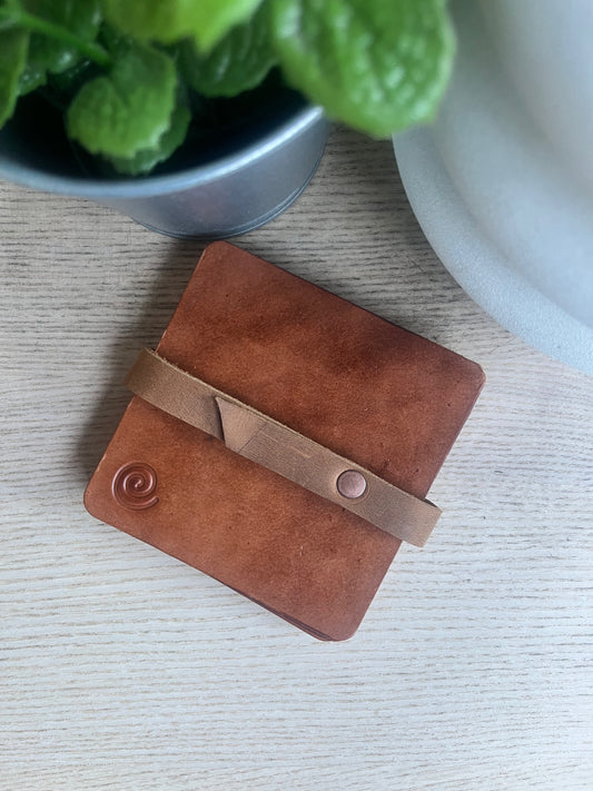 The Sip Slip, (Saddle Brown) Hide and Home Collection