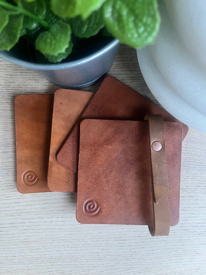 The Sip Slip, (Saddle Brown) Hide and Home Collection