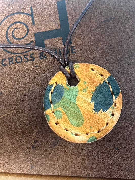 The Neck Nomad  (Range Tan with Blue and Green Splatter)