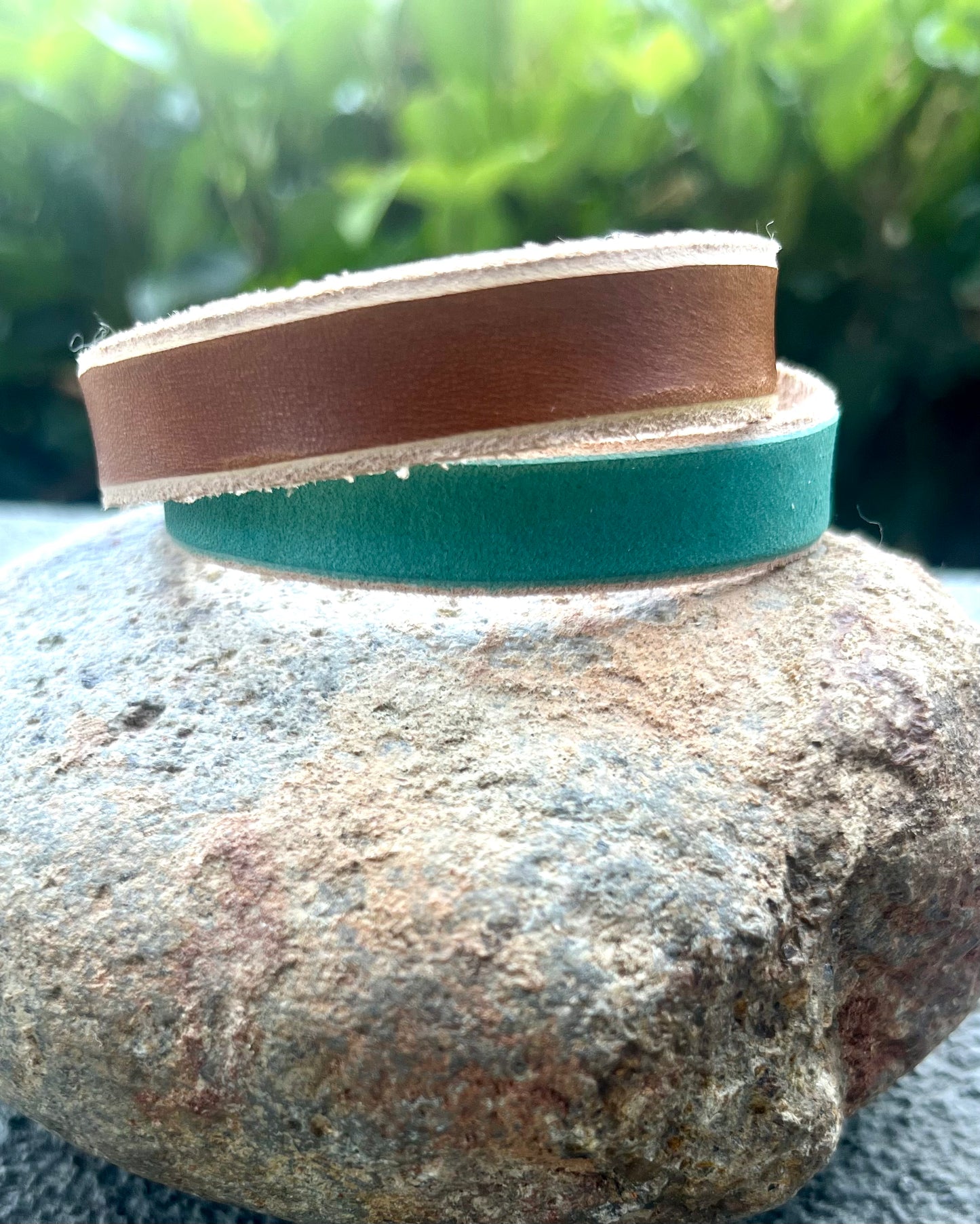 The Daily Loop (Double Wrap/Turquoise and English Bridle)