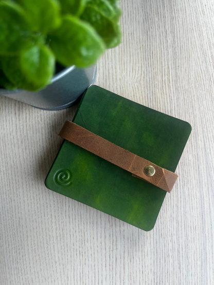 The Sip Slip, (Forest Green) Hide and Home Collection